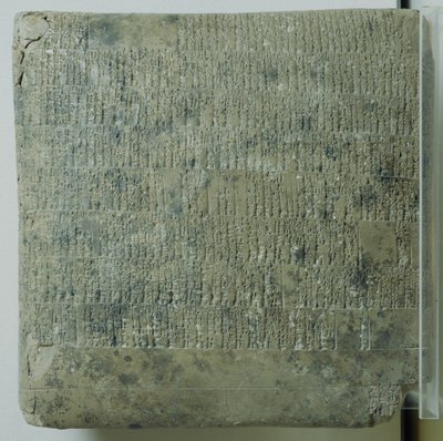 Tablet with Cuneiform Script Listing Agricultural Records, c.2040 by Mesopotamian